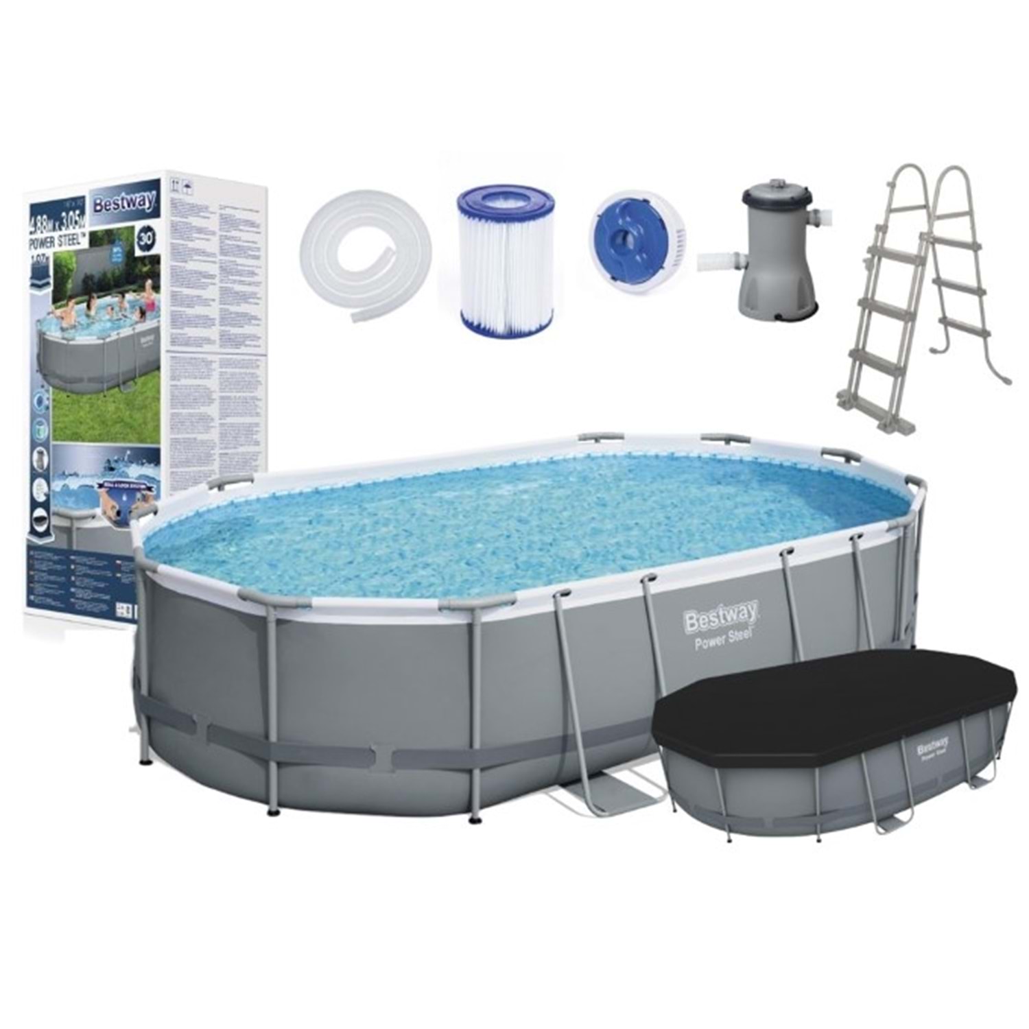 Bestway 56448 Çərçivə hovuzu 488x305x107sm