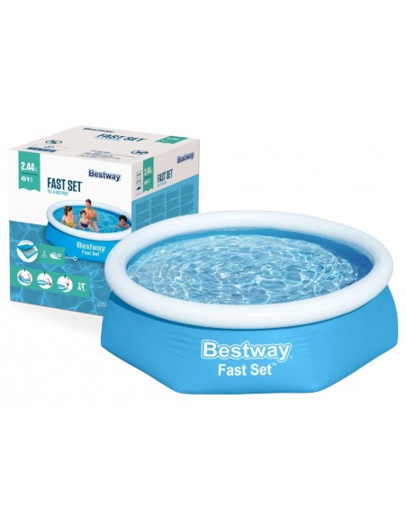 Bestway 57448 Dairəvi Sürətli Set Hovuz 244cm X 61cm